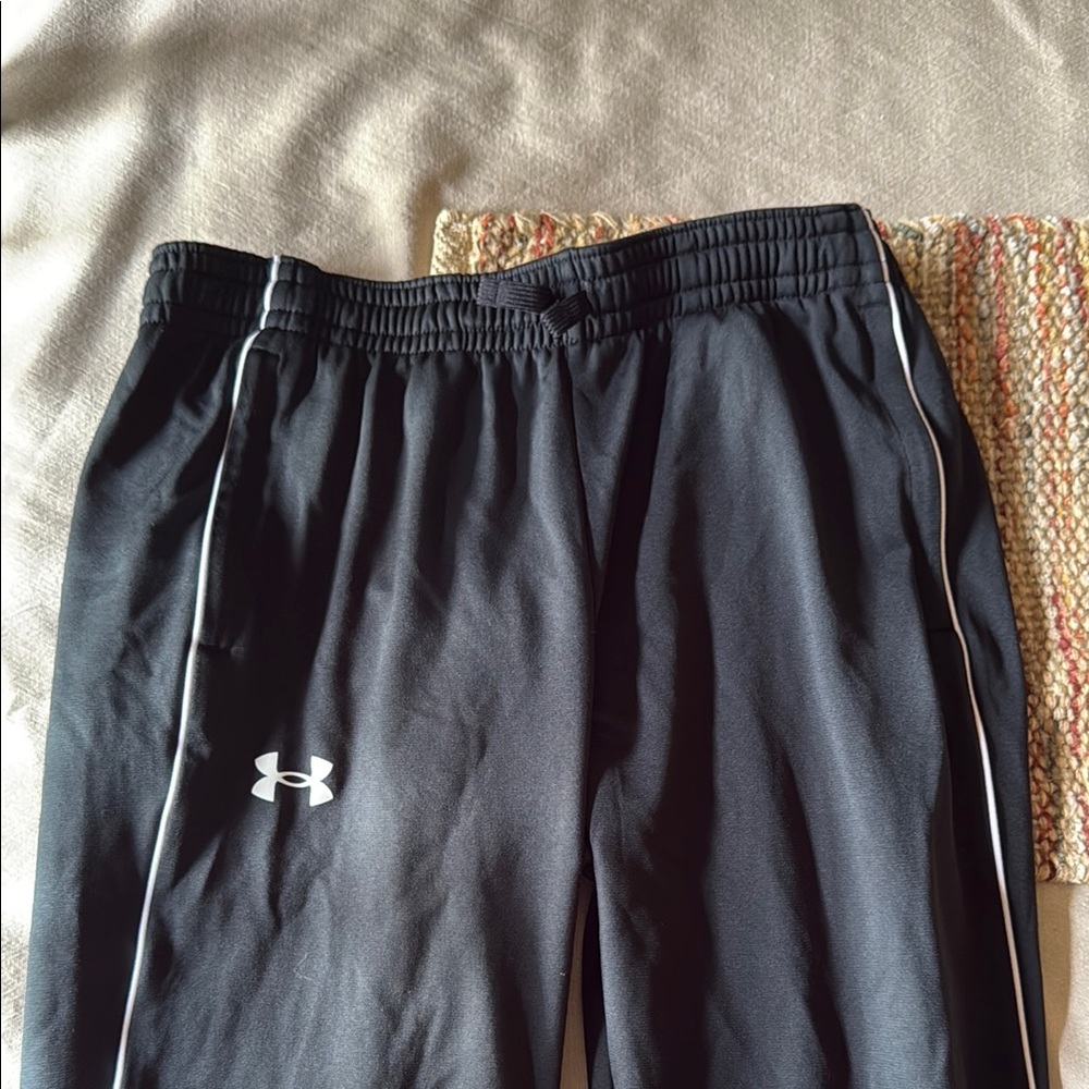 Under Armour Black Joggers with White Trim